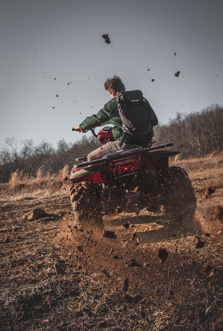 ATV rider on a dirt trail